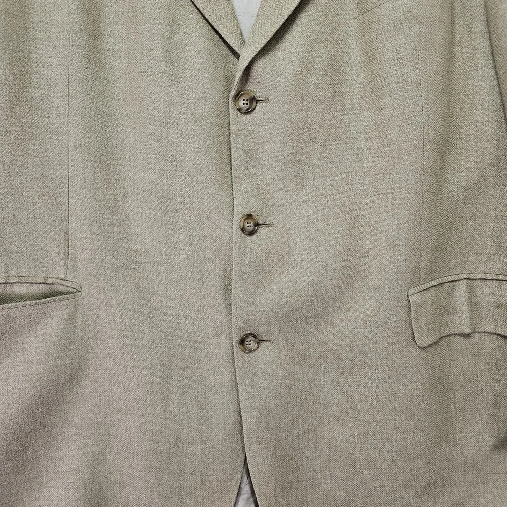 Brooks Brothers 346 Men's 50L Blazer Tan Wool Silk Blend Sport Coat Vtg Luxury‎